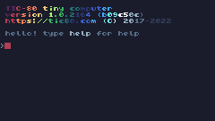 NEW TIC-80 STARTUP